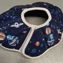 Soft Cat Cone, Adjustable Recovery Collar After Surgery to Prevent Licking Wound, Protective Cat Neck Cone, Comfortable Pet Elizabethan Collar for Cats Kittens and Puppies (M) (M (Neck: 8.5-11.6 in), Planet Pattern)