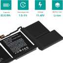 A1953 A1990 Laptop Battery for MacBook Pro A1953 Mid 2018 2019 Replacement with MacBook Pro 15" EMC 3215 EMC 3359 BTO/CTO MV902LL/A MV912LL/A MV922LL/A MV932LL/A MV942LL/A MV952LL/A MV962LL/A