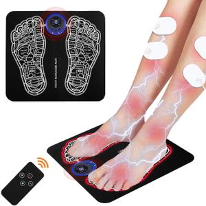 EMS Foot Massage Mat for Muscle Relaxation,Foot Massager Pad with Remote Control,TENS (Mode:KTR-2492)