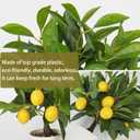 Artificial Potted Plants 15.7 inches Fake Lemon Tree Artificial Lemons Citrus Tree with White Pot Faux Plants Indoor for Home,Office, Living Room Table, Desk