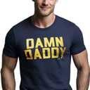 Men's Damn Daddy T-Shirt [Navy] (Blue, XXL)