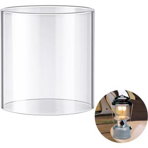 Propane Lantern Globe Glass Replacement Compatible with Coleman Fueled Lanterns, Standard Replacement Parts, Clear Lantern Mantles, Reusable Lantern Mantles Parts for Outdoor Camping Lantern