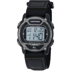 Armitron Sport Unisex Digital Chronograph Nylon Strap Watch, 45-7004 (Black)