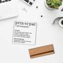 Principal Gifts, Principal Definition Acrylic Plaque Sign for Office Desk Tabletop Decor, Gifts for Principals Female Women Men, 4x4 Inch