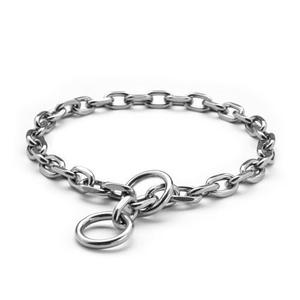 keel-Shaped Dog Choke Collar with a Sliding P-Chain and a Stainless-Steel Weather-Resistant Training Choke Collar, Suitable for Small, Medium, and Large Dogs. (X-Small：16in x 3mm(Neck max 14in))
