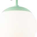 JONATHAN Y JYL7499E Mid-Century Modern Semi Flush Mount Ceiling Light, 7.75" Mint Green Fixture with Frosted Glass Globe Shade, Close to Ceiling Light for Hallway, Entryway, Bedroom, Kitchen