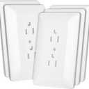 Bates Duplex Wall Outlet Covers - 5 Pack, White Wall Plates