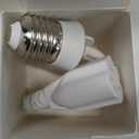 Feekoon 1 Pack 3 Outlet Light Socket Adapter, Convert E26/E27 Bulb Socket to 3 Prong Outlet with Extension Cord, Light Bulb Plug Adapter Converter Suitable for Outdoor Porch Garage Patio Use (White)