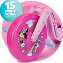 Minnie Mouse Ride-On 15" Fly Wheels Cruiser Tricycle Bike, Wide Front Wheel Designed to Provide Stability and Control, Ages 3-7, for Kids 41-44 Tall - 70 lbs. Weight Limit