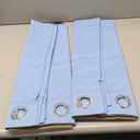 DUALIFE Cerulean Blue Blackout Curtains Light Blue- Baby Blue Room Darkening Curtains 38 x 45 Inch Length 2 Panels Sets Bedroom Curtains for Nursery Grommet Top