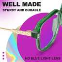 VISOONE Oversized Blue Light Blocking Glasses with Chic Square TR90 Frame and Metal Temple for Women Men REMY