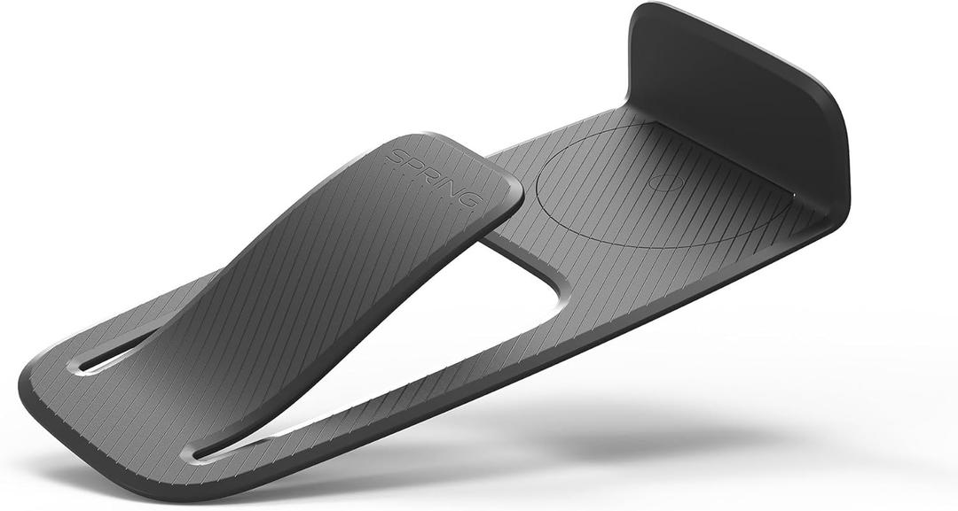 Spring - Door Stopper, Door Holder and Damper - Double Protection Against Doors Closing and slamming, Floor mounting (Black)