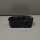 BCS Toothbrush Holder for Bathrooms, 4 Slots Marble Toothbrush and Toothpaste Holder Stand Bathroom Organizer Countertop for Electric Toothbrush, Floss, Razor, Comb - Italy Green