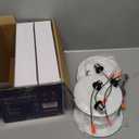 Amico Recessed Lighting 5/6 Inch, 12 Pack 5CCT Flat LED Can Lights, 2700K/3000K/4000K/5000K/6000K Selectable,12W Eqv 110W, 1050LM Brightness, Retrofit Installation - ETL & FCC, White