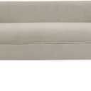 Madison Park Farrah Entryway Accent Bench with Curved Backrest, 8.75" Cushion Seating Bench for Living Room, Compact Bed End Bench with Solid Wood Legs & Soft Poly Velvet Uplhostery, 49" W, Cream, 49 x 19 x 23.75