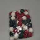 Boao 2 Pcs Christmas Wool Felt Ball Garland Colorful Pom Pom Garlands 6.56 Feet 30 Ball Banner Christmas Tree Garland for Xmas Party Festivals Decoration (Red, Green, White)