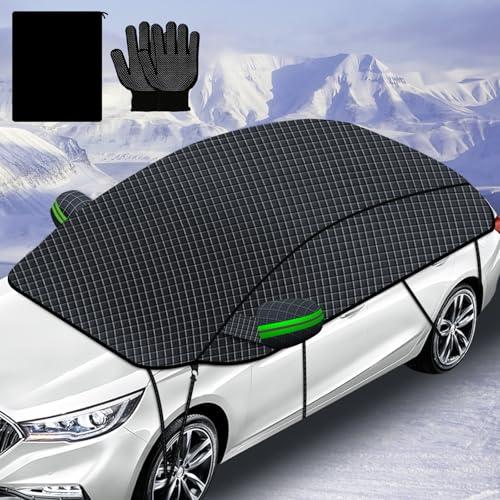 COFSODI Windshield Snow Cover 142in Half Car Protector, Waterproof Sun Shade for Winter Ice UV, Fits Camry Rav4 SUV Sedan, Quick Install for Outdoor Parking Tree Shade Garage Driveway Frost Rain Use : Automotive