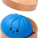 Dumpling Squishies, Dumpling Squishies Box, Colorful Dumpling Stress Balls, Soft Squeeze Decompression Dough, Fidget Sensory Toy for Anxiety Stress Relief for Children Adult, Royal Blue