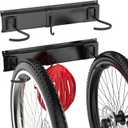 Ultrawall Bike Rack, Garage Bike Rack Wall Mount for 2 Bicycle and 1 Helmet, Heavy Duty Bike Storage for Home Space Saving Holds Up to 100lbs (2 bike)
