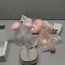 NCVI Electric Breast Pump 8782, Portable Hospital-Grade Double Pump with 4 Modes & 9 Levels, Anti-Backflow, Rechargeable Quiet Breastfeeding Pump for Efficient Comfortable Use at Home, Work or Travel (10 Piece Set, Pink)