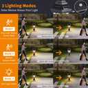 Solar Post Lights 2 Pack, Motion Sensor Post Lantern Without Pier Mount Base, Waterproof Solar Powered Pole Light Fixture for Patio Yard Garden