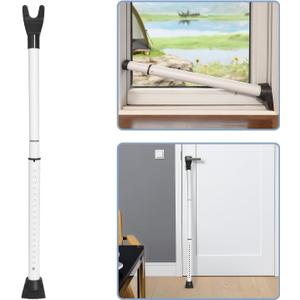 Upgraded Multi-Functional Door Security Bar & Sliding Windows Bar,Adjustable Heavy Duty Stoppers Jammer for Apartment,Home, Hotel Room