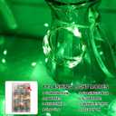 2 x Green Fairy Lights Battery Operated (Included), 8 Modes & Auto timer, 16FT 50Led Mini Twinkle Silver Wire Firefly Starry lights,Waterproof Battery Operated Lights for Bedroom Christmas Wedding