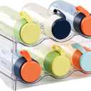 Acrylic Organizer - Stackable Freestanding Rack, Water Bottle Organizer & Drink Holder for Kitchen, Cabinet, Fridge | Space-Saving Design for Bottles, Cups, Beverages (8.1"x11.2"x5.3")
