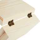 Bright Creations Wooden Boxes - 4 Pack, 5.5 x 3.5 x 2 in, Unfinished Pinewood - Wood Box with Hinged Magnetic Lid - DIY Crafts & Storage