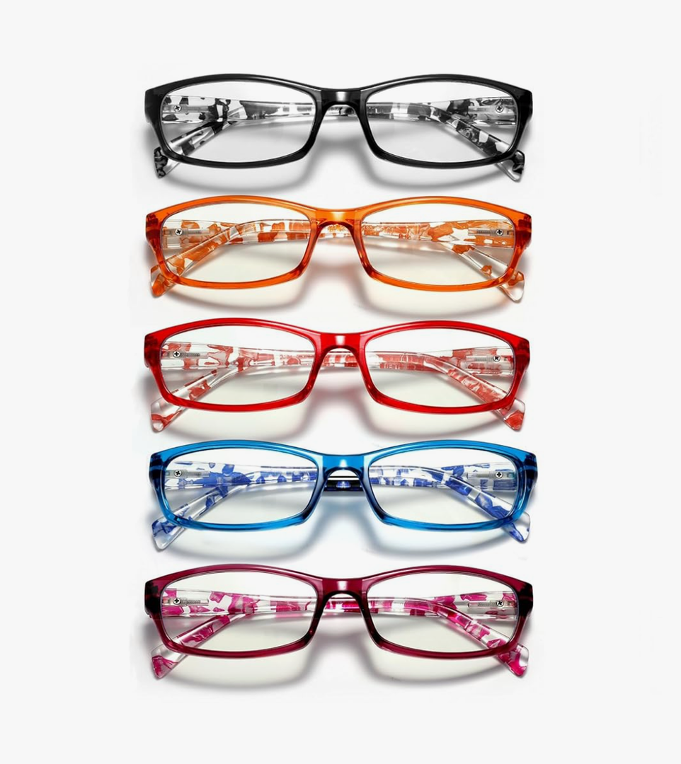 Reading Glasses for Women Men- Blue Light Blocking Spring Hinge Computer Readers Anti Glare UV Eyeglasses 0.75