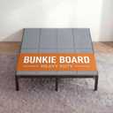 Queen Size Bunkie Board with Securing Straps, Foldable,Grey