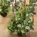 Ling's moment Free-Standing Wedding Aisle Runner Flowers, White Green, 4pcs