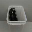 IRIS USA Dog Food Storage Container, 2 Pack, Up to 30 lbs Each, Airtight Seal for Freshness, Wheels for Rolling, Easy One Hand Opening, Made in USA, BPA Free, Clear/Black