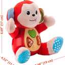 KiddoLab Musical Monkey Plush Toy - Soft Stuffed Animal with Light-Up Buttons and Melodic Nursery Songs for 3+ Month Old Babies