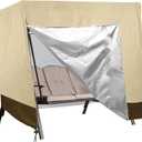 Outdoor Swing Canopy Replacement Cover, Swing Canopy Replacement Cover Outdoor Funiture Garden Hammock Protective Cover(Beige,420D)
