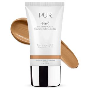 PUR Beauty 4-in-1 Tinted Moisturizer with SPF 20 - Hydrating Skin Tint Face Moisturizer, Primer & Foundation with Shea Butter, Aloe Vera & Vitamin B3 - Vegan Friendly, Paraben Free (Warm Nude)