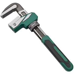 Upgraded 11 inch Heavy Duty Adjustable Pipe Wrench with [Silicone Non-slip Grip] Adjustable Wrench Fits a Variety of Fastener Sizes for Construction Machine Automobiles Home Repairs 11'' Green