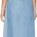 Aigeman Women Strapless Tube Maxi Dress Flowy Swing Long Sundress Sleeveless Summer Boho Beach Dress with Pokets 330 (XL)