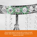 6 Piece Silver Cake Stand Set with Crystal, Mirror Silver Dessert Table Stands Set for Cupcake, Pastry, Round Cake Stands for Wedding Reception, Party(Mirror Silvery)
