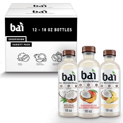 Bai Coconut Variety Pack, Antioxidant Infused Water Beverage, with Vitamin C and No Artificial Sweeteners, 18 fl oz bottles, 12 pack Best by April 16 2026