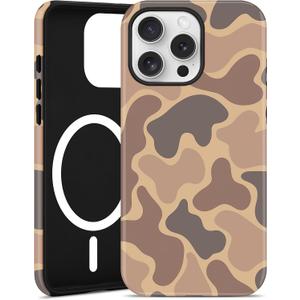 Jusy Magnetic Camo Phone Case for iPhone 12 Pro Max,Camo | Compatible with MagSafe, Duck Camo Design, TPU and PC Protective Shockproof Cover