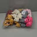 LUKBERA 28 Packs Mini Teddy Bear Toy Keychain Bulk, Small Animal Plush Stuffed Bear Toys for Kids Birthday Valentines Day Gifts School Classroom Exchange Party Favor