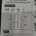 Bay Window Curtain Rods, HOTOZON 7/8 Inch Heavy Duty Curtain Rods for Bay Windows 32-86 Inch(Center Rod), 32-58 Inch Side Rods for Windows, Decorative Drapery Rod with End Cap Finials, Antique Silver