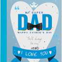8 x Father's Day Gifts - Fathers Day Card, Dad Gifts for Fathers Day from Daughter Son Kids Wife - Father's Day Cards, Daddy Birthday Cards, Sticker- Blank Inside - Funny, Unique Card