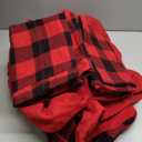 RUVANTI Flannel Sheets Queen Size - 100% Cotton Double Brushed Bed Sheets, Deep Pockets 16 Inches Queen Sheet Set, All Seasons Breathable & Extra Soft - Warm & Cozy, 4 Piece, Red & Black Plaid