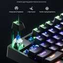 RGB Mechanical Gaming Keyboard Blue Switch, 104 Keys Full-Size Light Up Key-board with 11 Backlit Modes, Anti-Ghosting, Double-Shot ABS Keycaps, USB Wired Computer Key board for Windows PC Gamer
