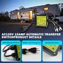 AC120V 15 Amp ATS Automatic Transfer Switch，Generator Transfer Switch(NEMA 5-15P/R)