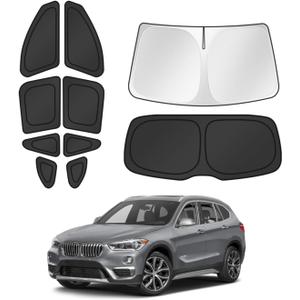 Canvcle Window Shades for 2016-2022 BMW X1 F48 Accessories Windshield Sun Shade Side Rear Window Cover Sunshade Sun Visor Shield Privacy Protection for Camping Keep Vehicle Cool Black 10PCS