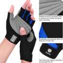 FitsT4 Sports Half Finger Padded Palm Gloves for Diving, Sailing, Jet Skiing, Stand-UP Boarding, Kayaking and Water Skiing, Suitable for Men&Women&Youth