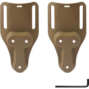 Mid Ride Holster Universal Belt Loop Adapter with 2" Belt Slot, Tan, 2pcs